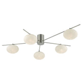 Jasper 5 Light Semi Flush Ceiling Light Satin Nickel